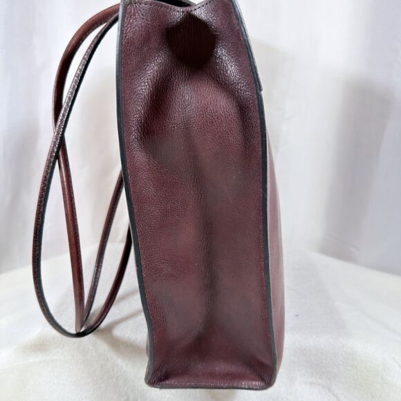 Wilsons Leather Pelle Studio Tote Purse Brown Leather Shoulder Snap Vintage Med - Picture 10 of 12